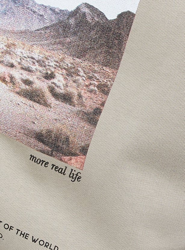 URB_N Men Oversized Back Printed Sweatshirt
