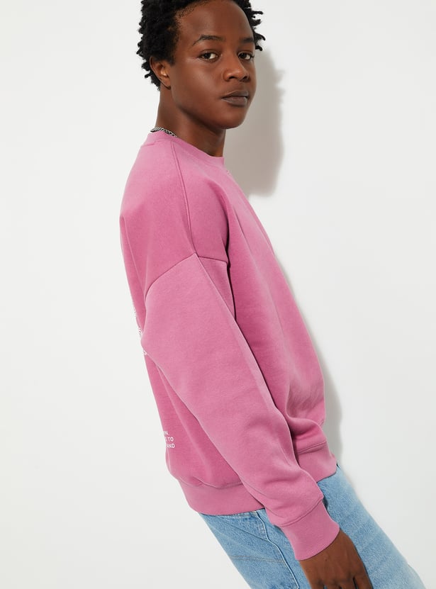 URB_N Men Oversized Back Printed Sweatshirt