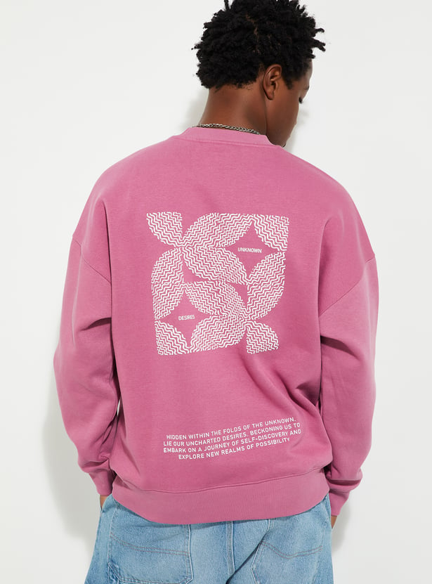 URB_N Men Oversized Back Printed Sweatshirt