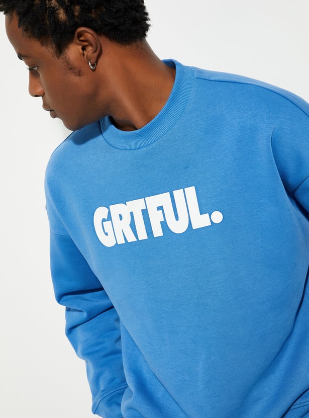 URB_N Men Typographic Printed Sweatshirt