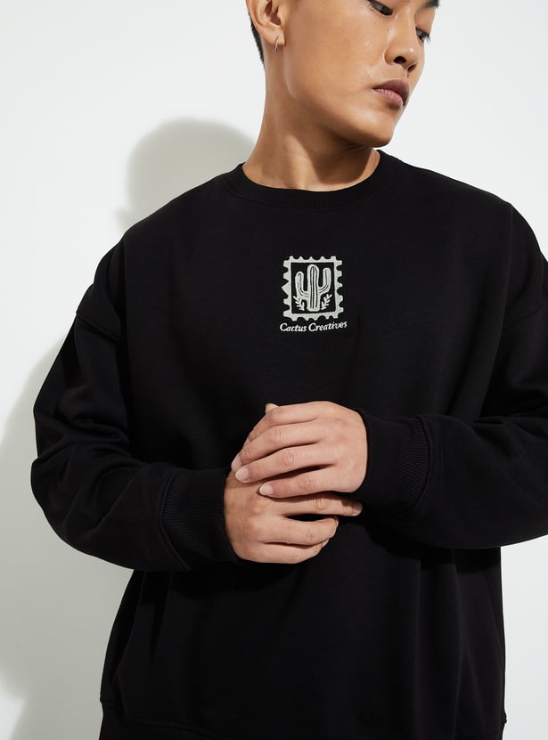 URB_N Men Back Printed Oversized Sweatshirt