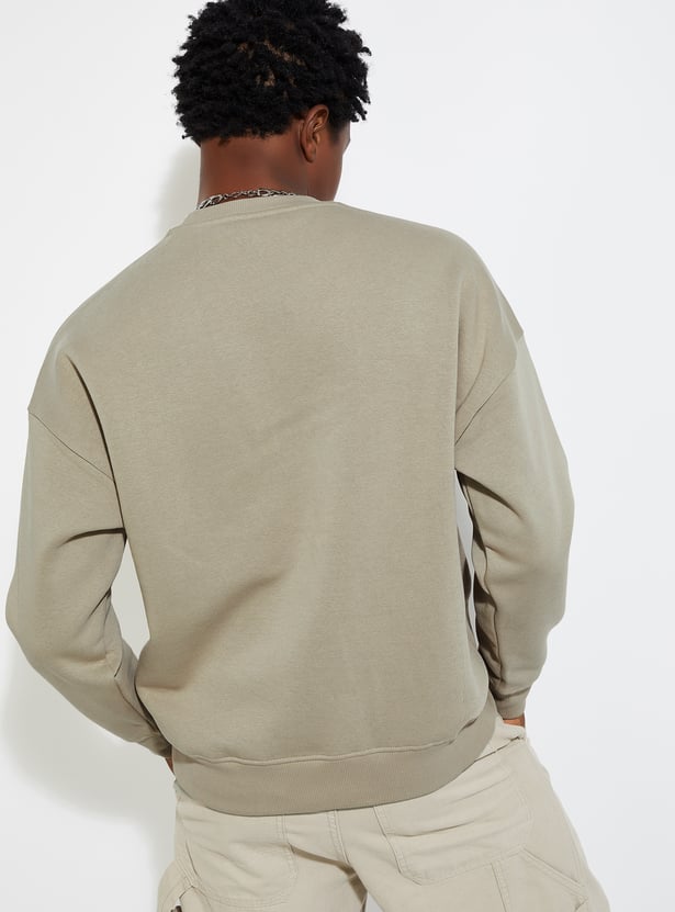 URB_N Men Oversized Solid Sweatshirt