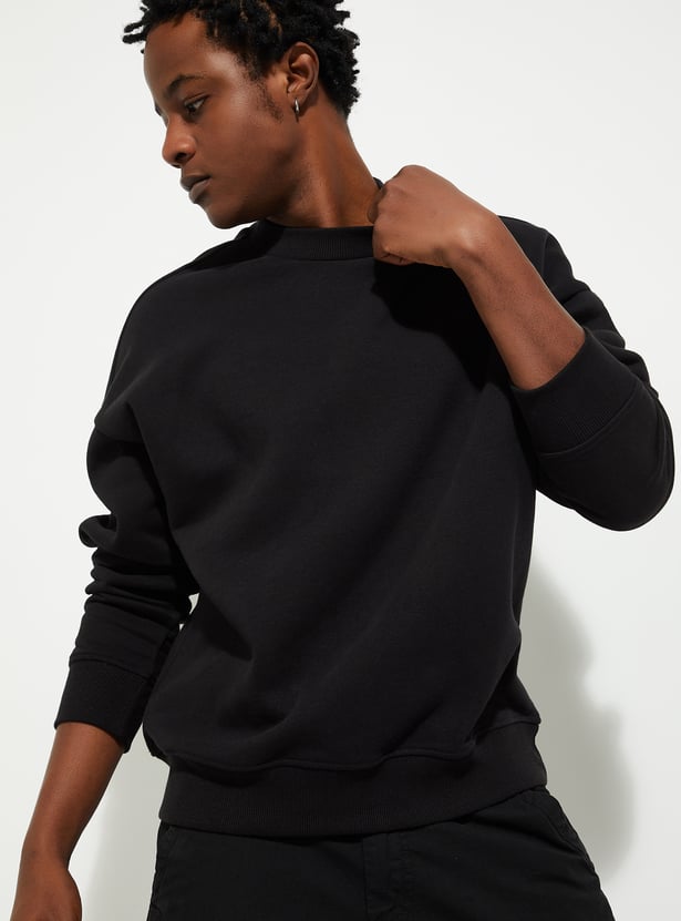 URB_N Men Oversized Solid Sweatshirt