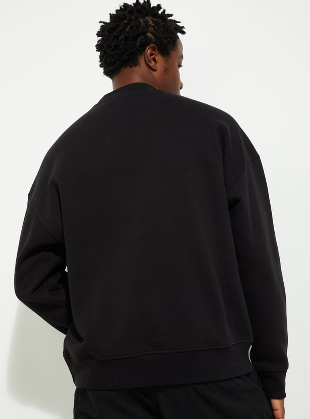 URB_N Men Oversized Solid Sweatshirt