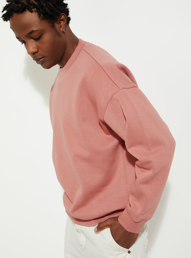 URB_N Men Oversized Solid Sweatshirt