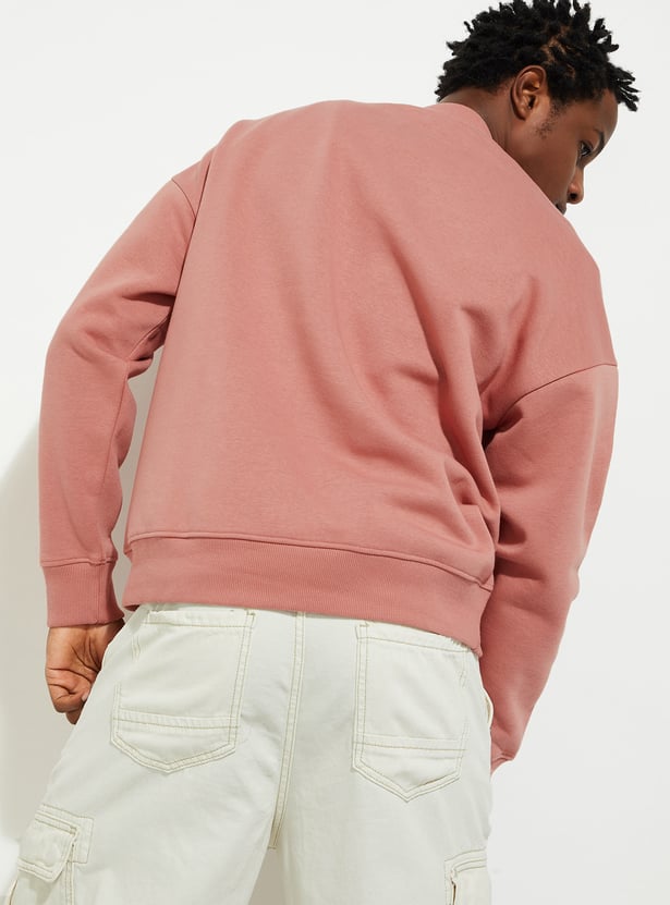 URB_N Men Oversized Solid Sweatshirt