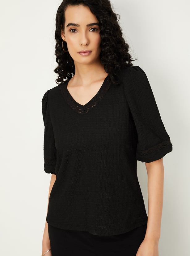 Women Textured Knit Top