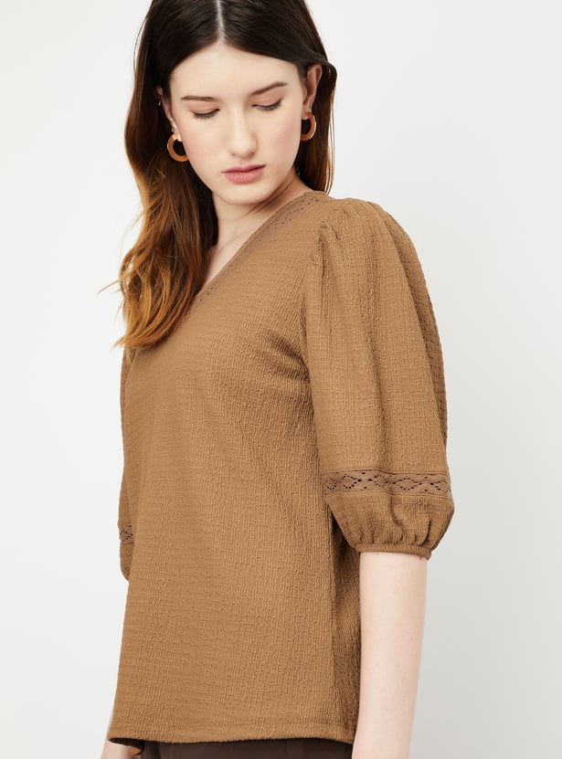 Women Textured Knit Top