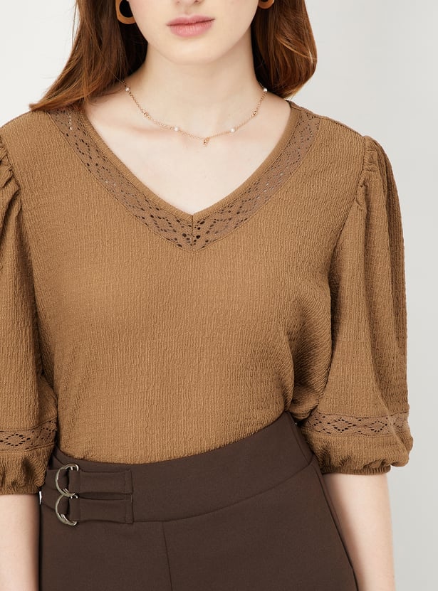 Women Textured Knit Top