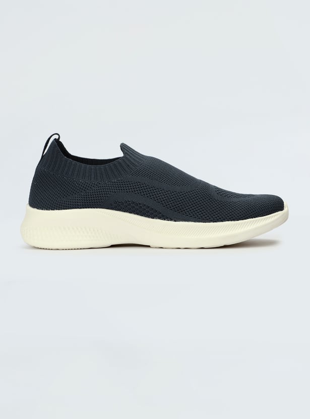 Men Mesh Panelled Slip-On Shoes