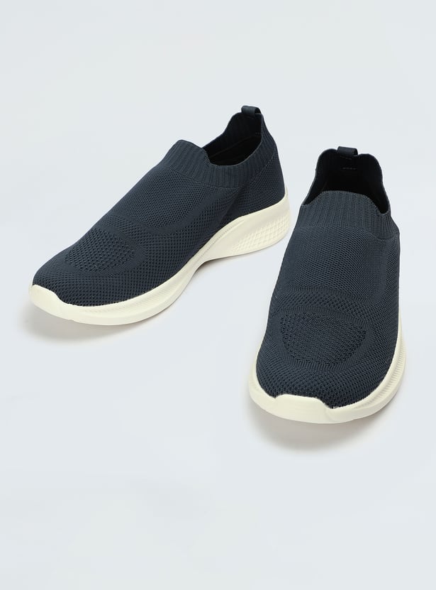 Men Mesh Panelled Slip-On Shoes