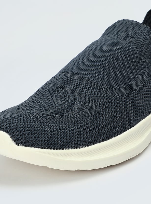 Men Mesh Panelled Slip-On Shoes