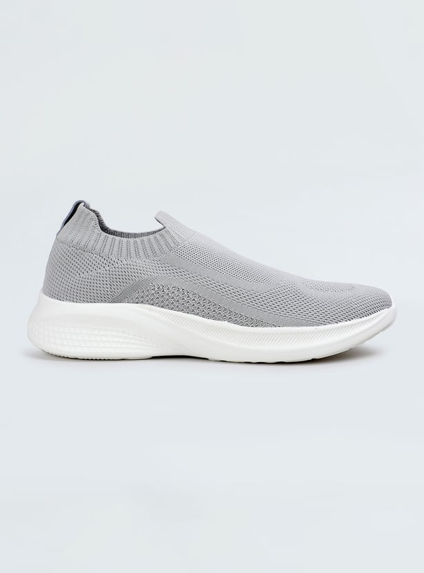 Men Mesh Panelled Slip-On Shoes