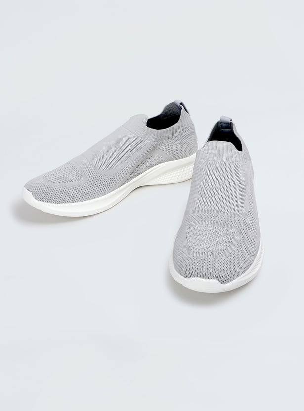 Men Mesh Panelled Slip-On Shoes