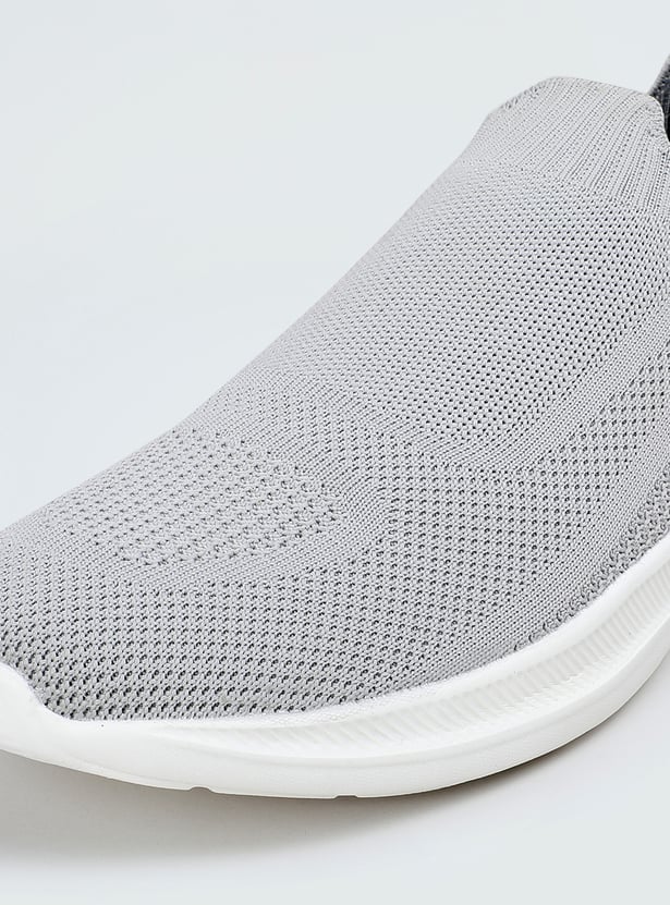 Men Mesh Panelled Slip-On Shoes