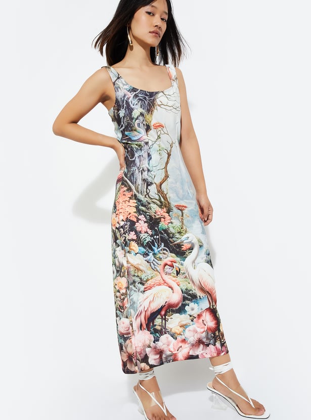 ALAYA F x URB_N Women Printed Bodycon Maxi Dress