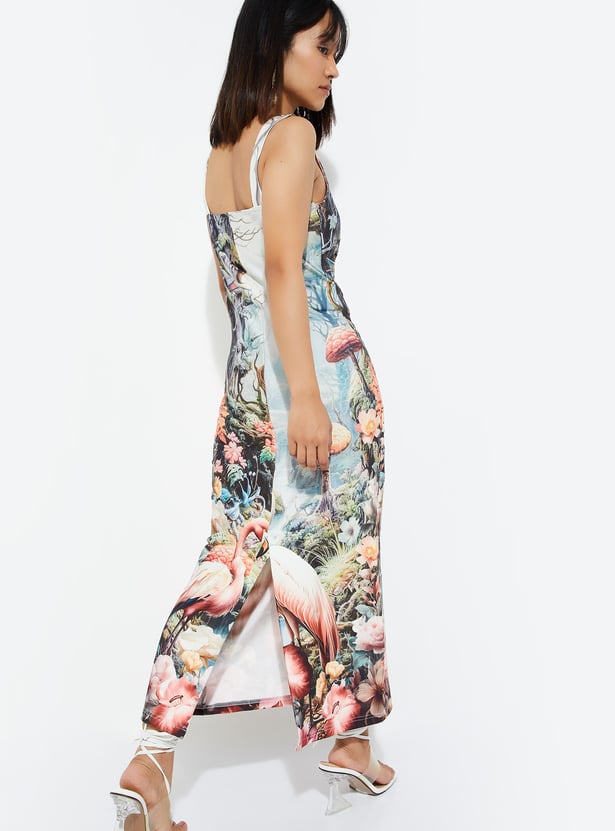 ALAYA F x URB_N Women Printed Bodycon Maxi Dress