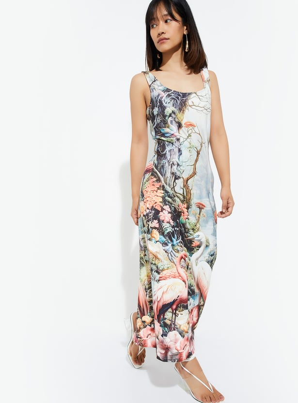 ALAYA F x URB_N Women Printed Bodycon Maxi Dress