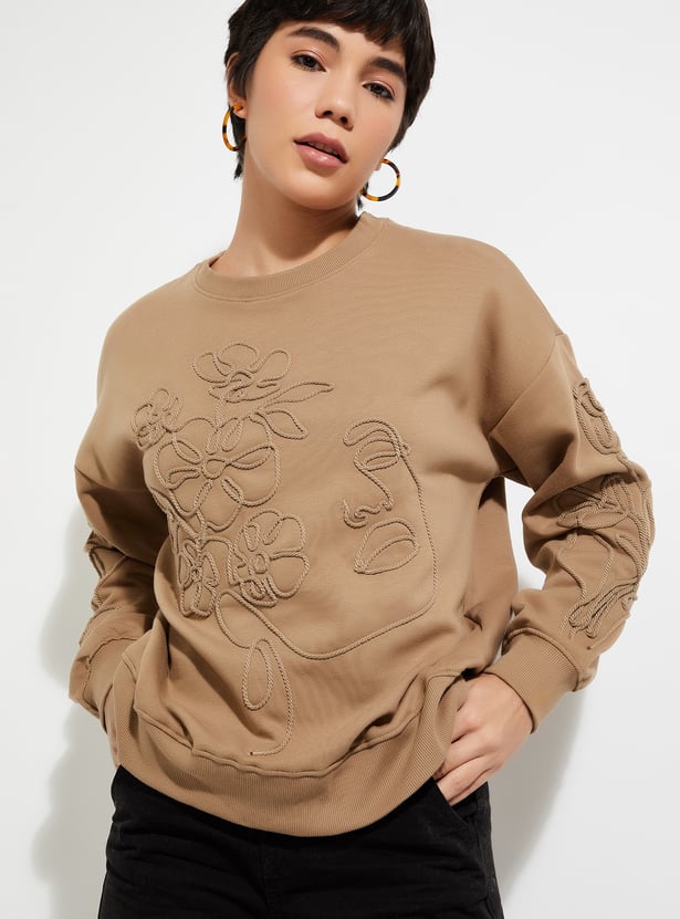 ALAYA F x URB_N Women Applique Sweatshirt