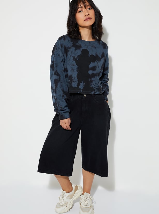 URB_N Women Mickey Mouse Tie & Dye Sweatshirt