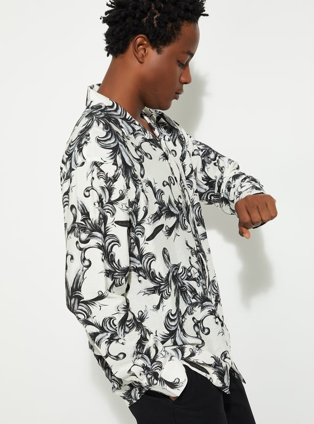 URB_N Men Oversized Printed Resort Shirt