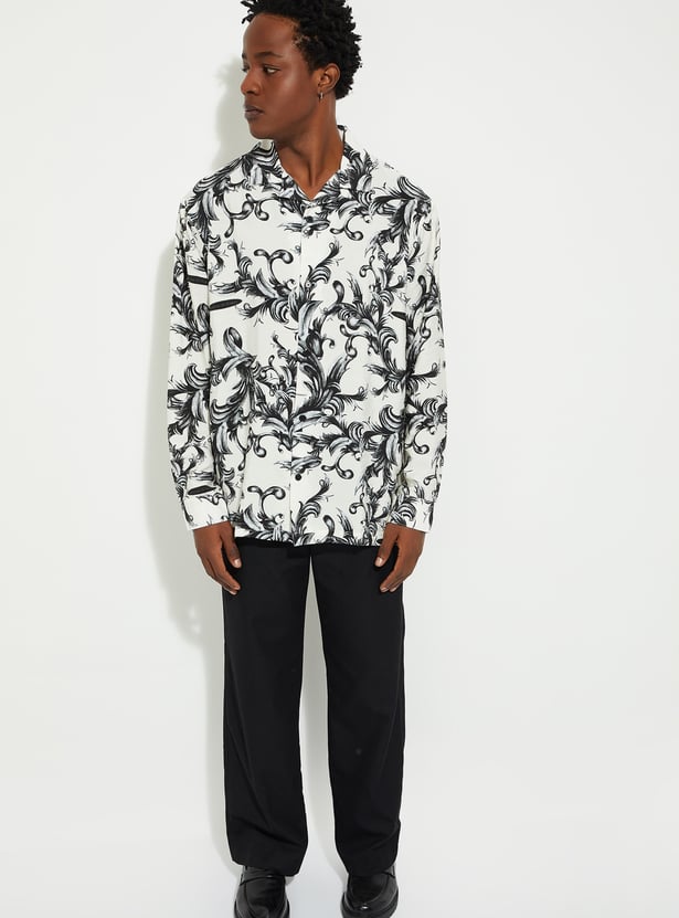 URB_N Men Oversized Printed Resort Shirt