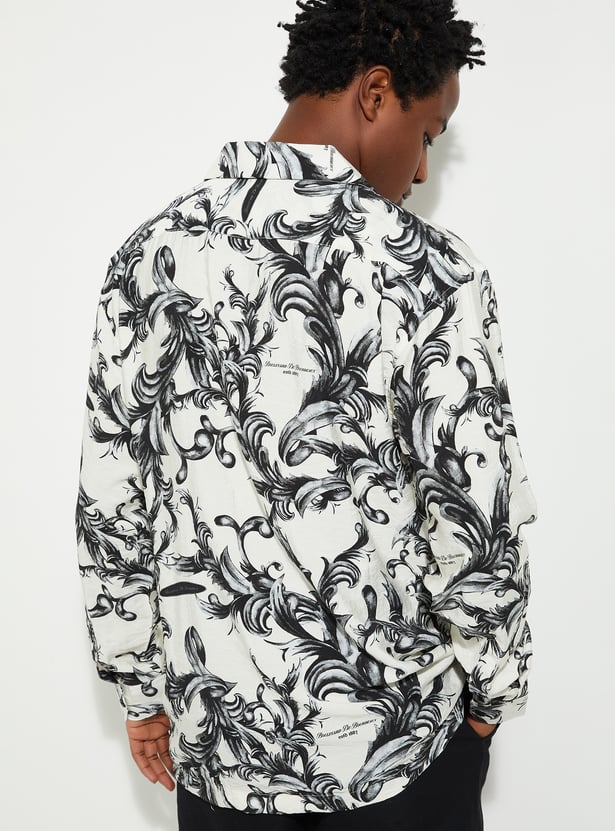 URB_N Men Oversized Printed Resort Shirt