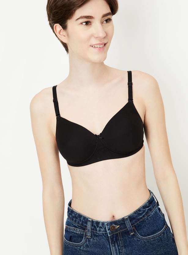 Women Solid Padded Non-Wired Bra - Pack of 2