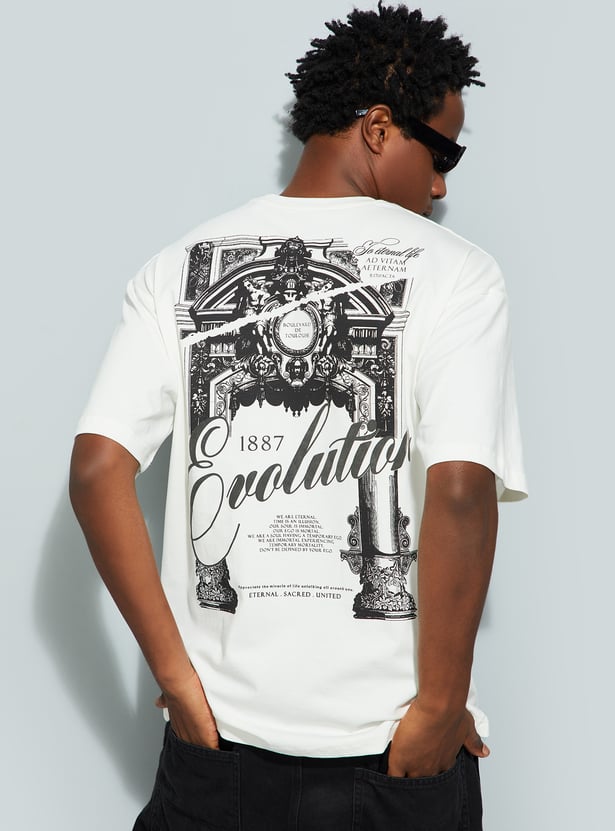 Buy URB_N Men Back Print Oversized T-shirt Online at just Rs