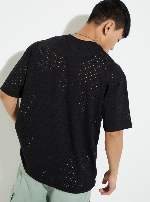 Buy URB_N Men Oversized Cut-Out T-shirt Online at just Rs