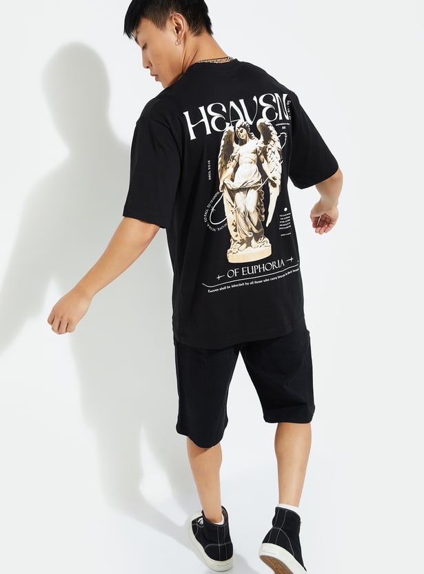 URB_N Men Oversized Back Printed T-shirt