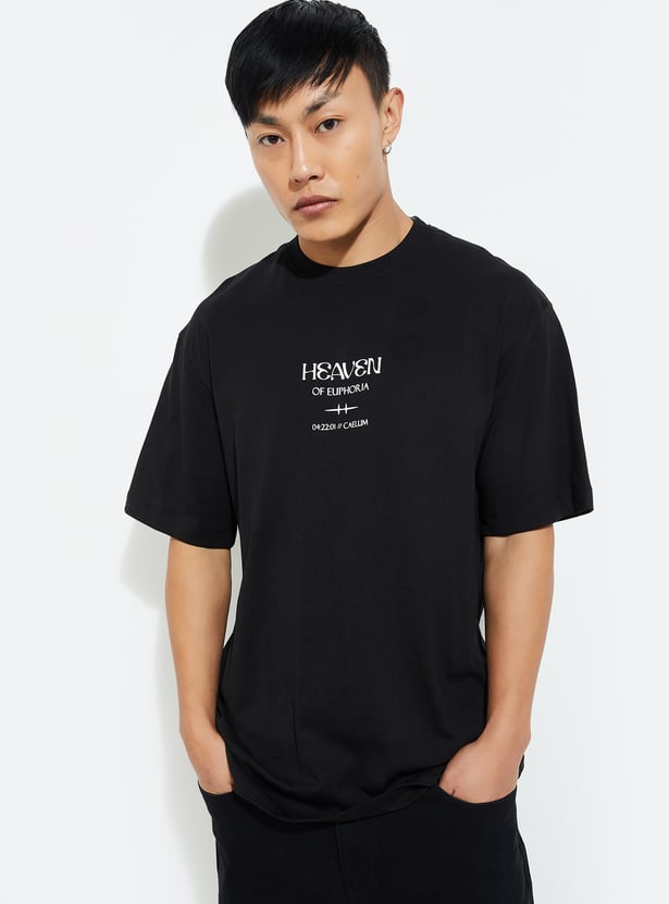 URB_N Men Oversized Back Printed T-shirt