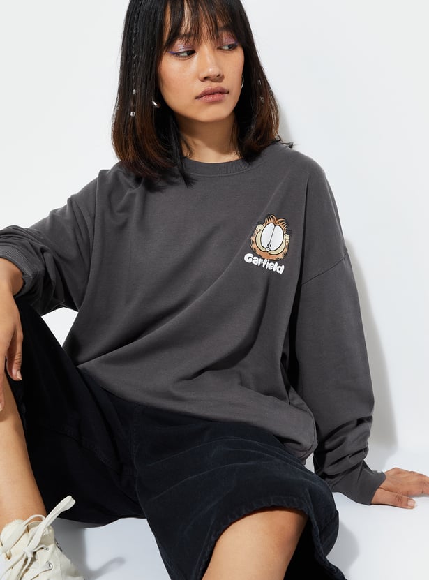 URB_N Women Garfield Printed Sweatshirt