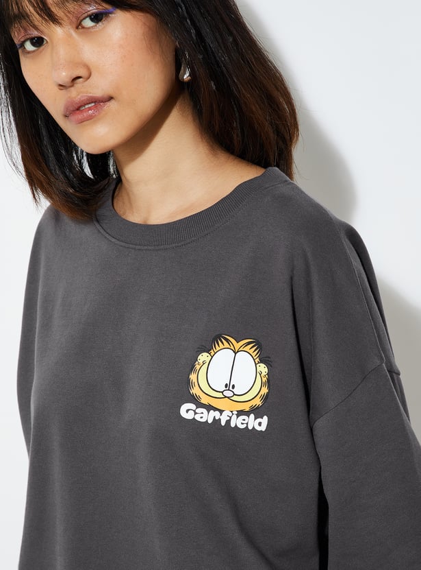 URB_N Women Garfield Printed Sweatshirt