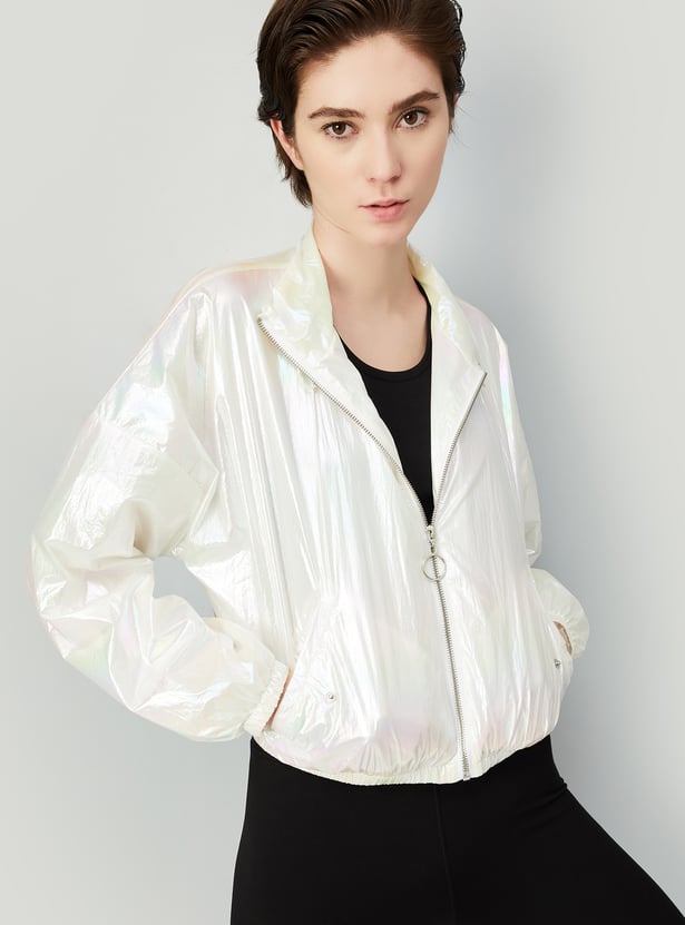 Women Iridescent Athleisure Jacket