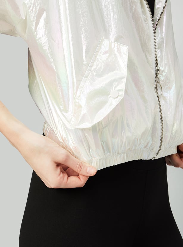 Women Iridescent Athleisure Jacket