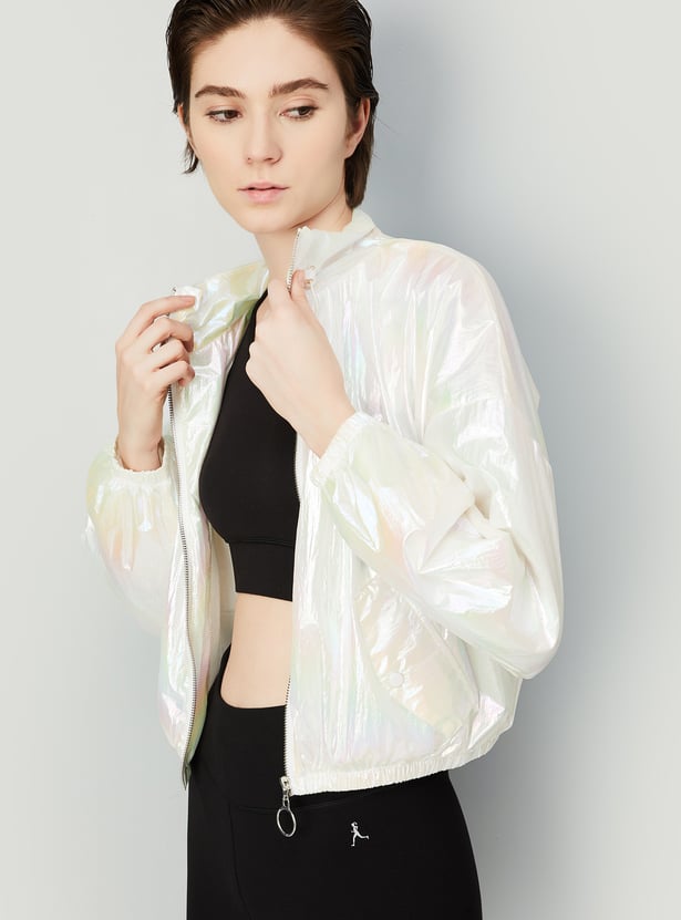 Women Iridescent Athleisure Jacket