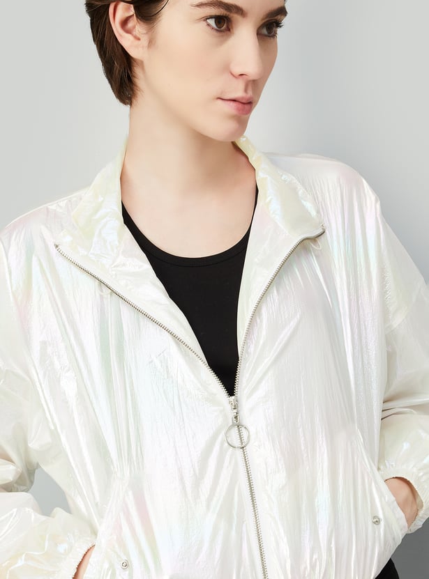 Women Iridescent Athleisure Jacket