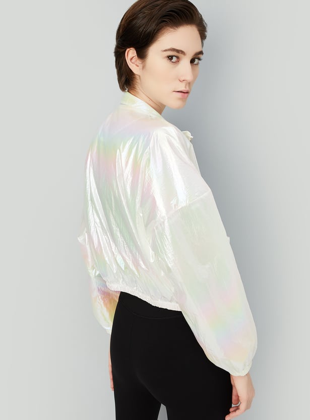 Women Iridescent Athleisure Jacket