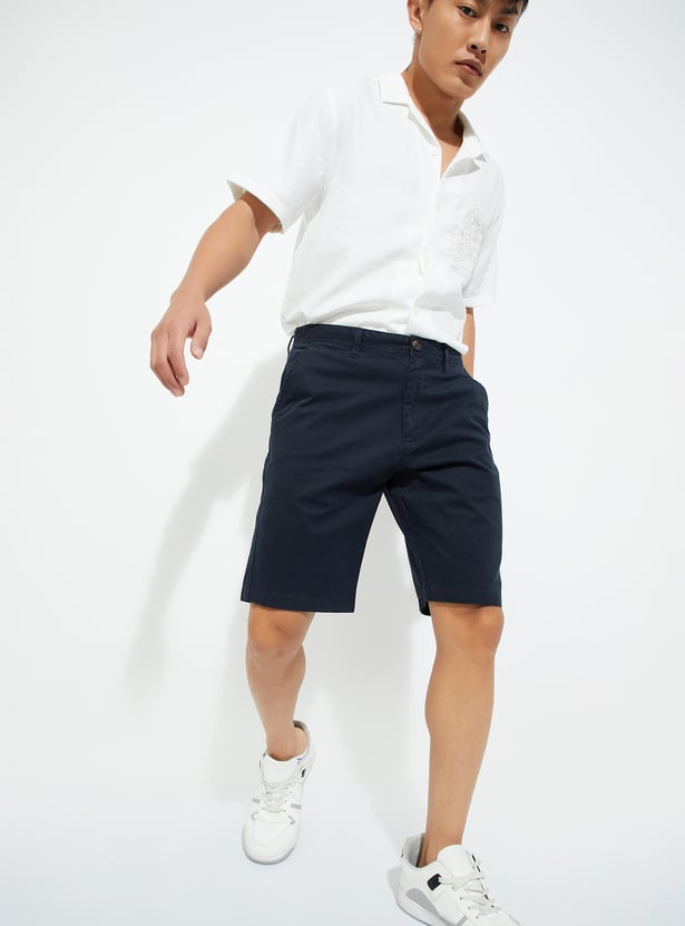 URB_N Men Solid Stretch Shorts