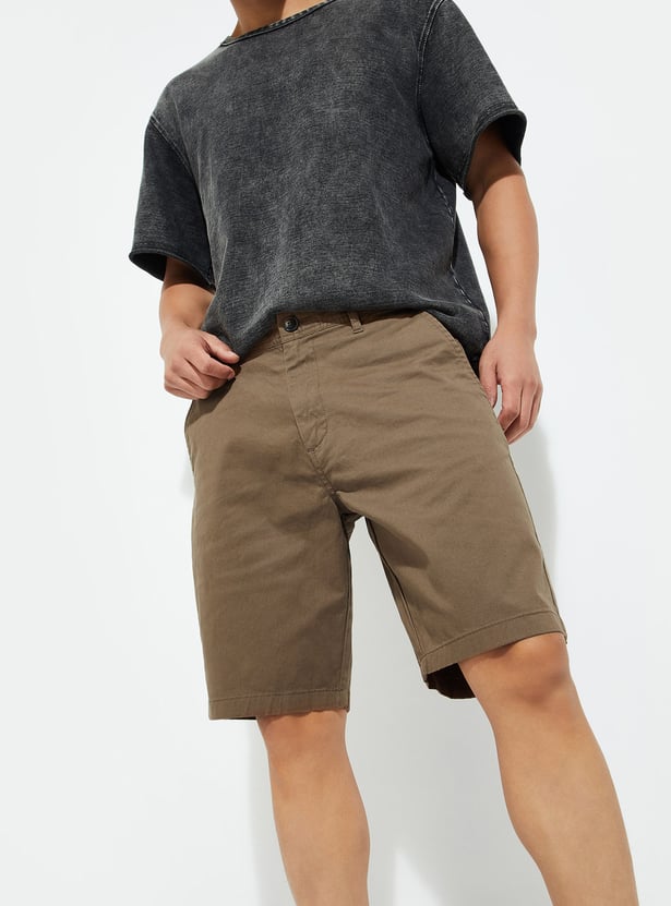 URB_N Men Solid Stretch Shorts