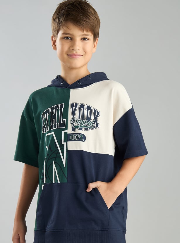 Boys Printed Hooded T-shirt