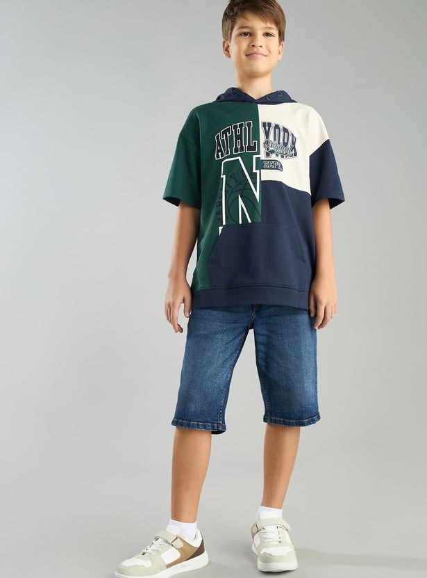 Boys Printed Hooded T-shirt