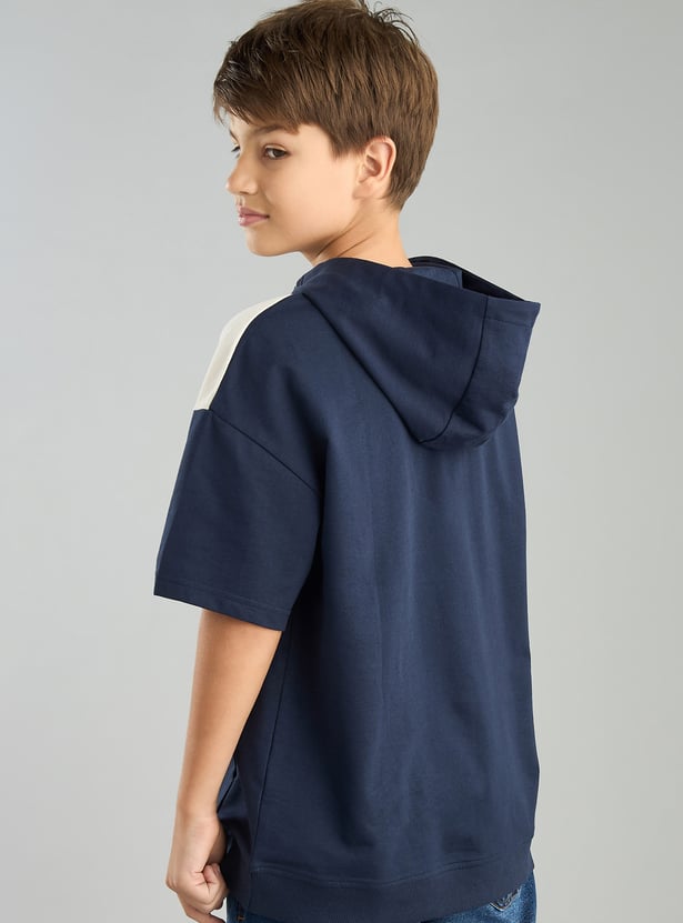 Boys Printed Hooded T-shirt