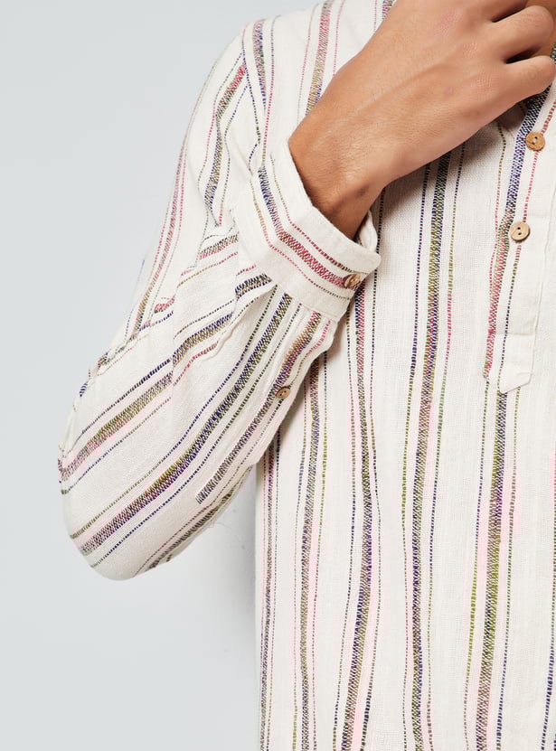 Men Striped Slim Fit Kurta