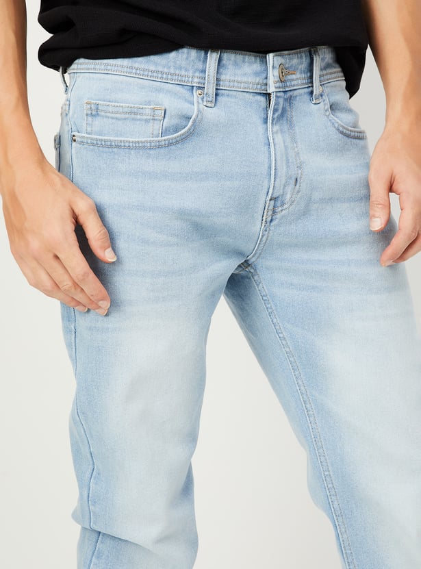 Men Regular Fit Washed Jeans