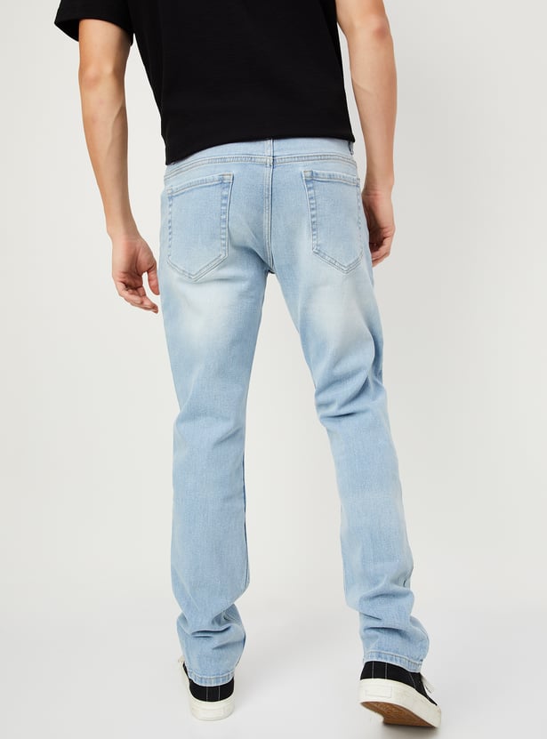 Men Regular Fit Washed Jeans