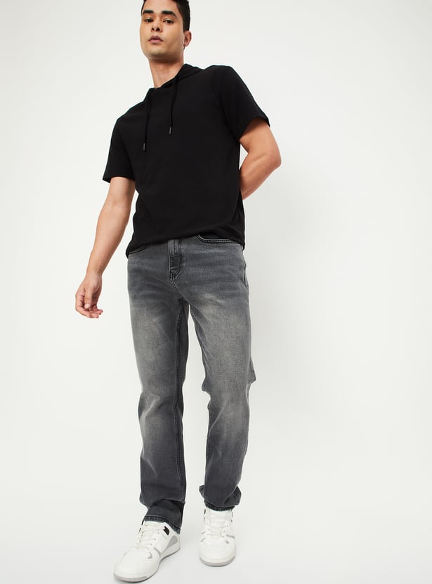 Men Regular Fit Washed Jeans