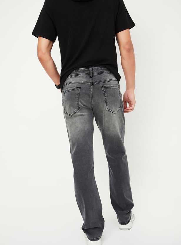 Men Regular Fit Washed Jeans