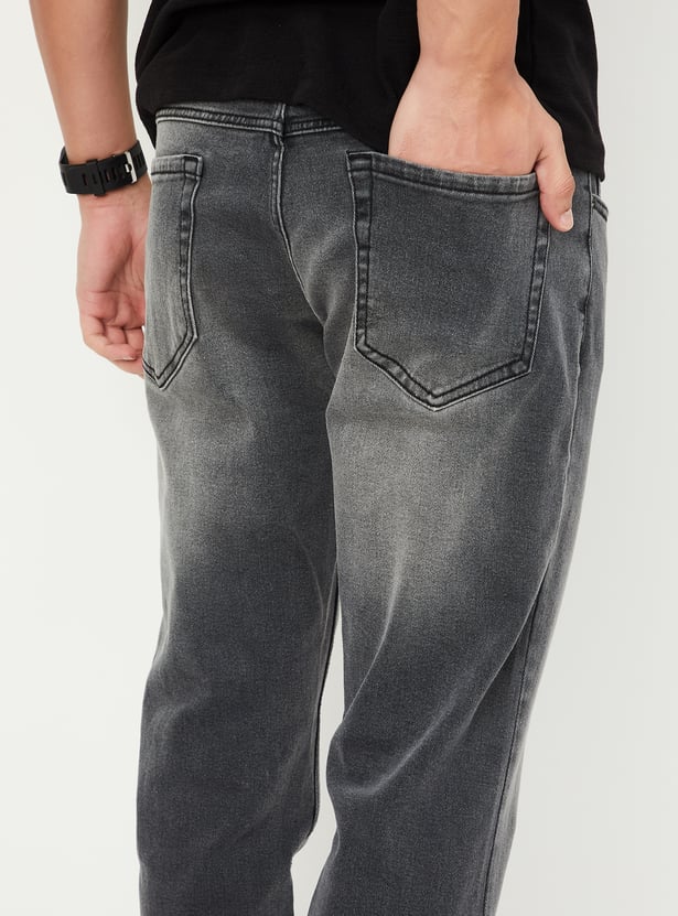 Men Regular Fit Washed Jeans